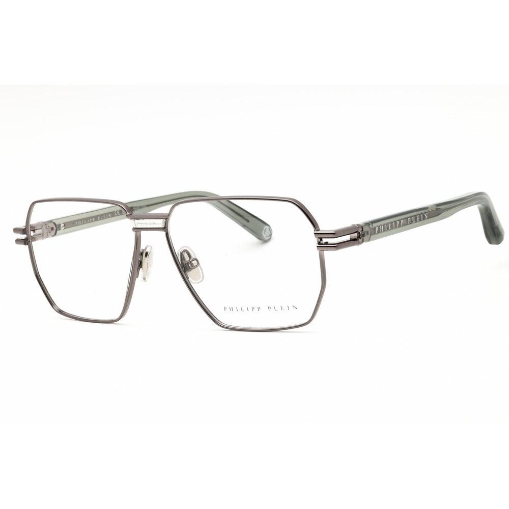 Philipp Plein VPP114M Eyeglasses Gunmetal Metal Oval